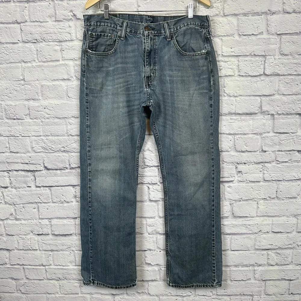 Levis 527 Jeans Mens 36x32 Blue Bootcut 2012 Cowboy Western‎ Fade Whiskers Y2K